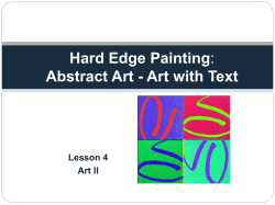 Hard Edge Painting: Abstract Art - Art with Text