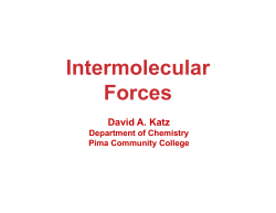 Intermolecular Forces