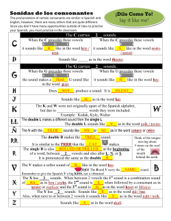sonidos de los consonantes