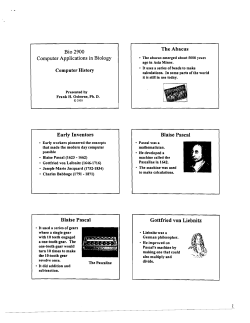 Bio 2900 Computer Applications in Biology Early