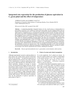 Integrated rate expression for the production of glucose equivalent