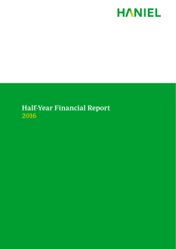 Half-Year Financial Report 2016