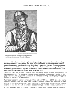 From Gutenberg to the Internet (HA)