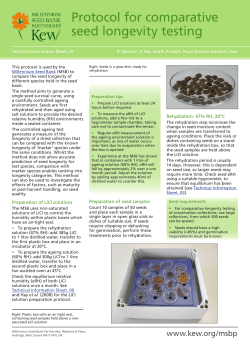 Protocol for comparative seed longevity testing