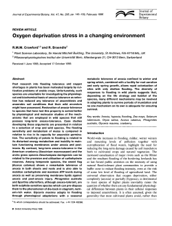 Oxygen deprivation stress in a changing