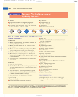 Focused Physical Assessment by Body Systems