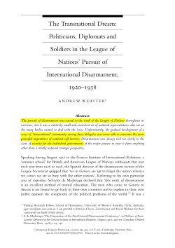 Disarmament- Journal