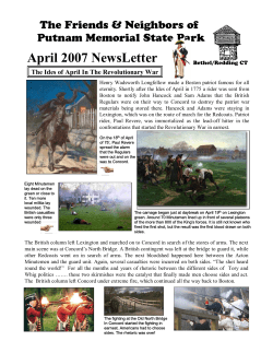 April 2007 NewsLetter - Putnam Memorial State Park