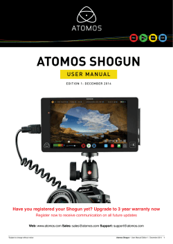 HERE the Atomos Shogun User Manual