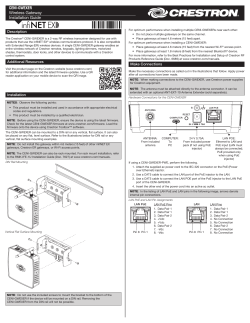Installation Guide: CENI-GWEXER