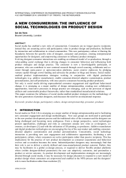 a new consumerism: the influence of social technologies on product