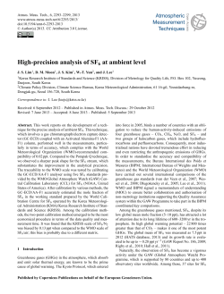 High-precision analysis of SF6 at ambient level