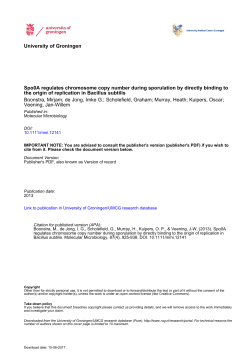 Spo0A regulates chromosome copy number during