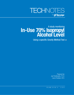 In-Use 70% Isopropyl Alcohol Level