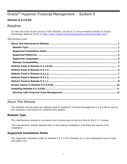 Oracle Hyperion Financial Management Readme