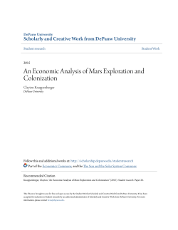 An Economic Analysis of Mars Exploration and Colonization