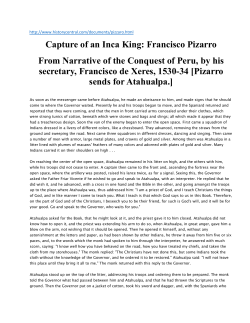 Capture of an Inca King Francisco Pizarro