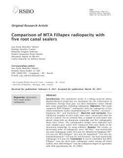 Comparison of MTA Fillapex radiopacity with five root