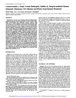 Contortrostatin, a Snake Venom Disintegrin