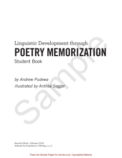 POETRY MEMORIZATION