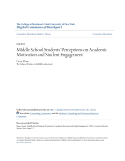 Middle School Students` Perceptions on Academic Motivation and