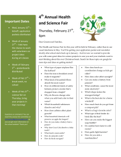 4 Annual Health and Science Fair