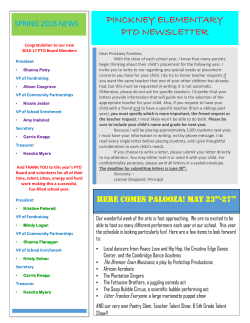 Spring Newsletter - Charles Pinckney Elementary