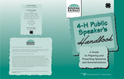 A Guide to Preparing and Presenting Speeches