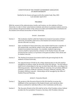 Student Government Association Constitution