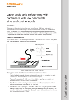 Application note Laser scale axis referencing with controllers with