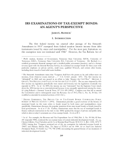 IRS Examinations of Tax-Exempt Bonds
