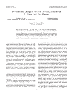 Developmental Change in Feedback Processing as Reflected by