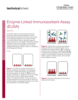 ELISA Technical Sheet - Charles River Laboratories