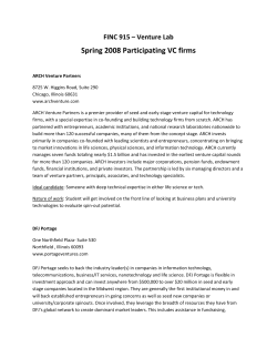 Spring 2008 Participating VC firms