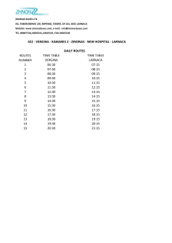 routes time table time table number vergina larnaca 1 06:30 07:15 2