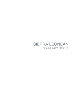 Sierra Leonean Community Profile