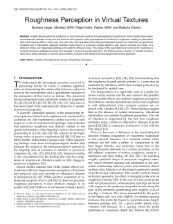 Roughness Perception in Virtual Textures