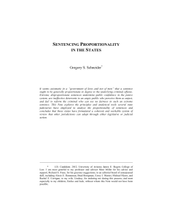 sentencing proportionality in the states