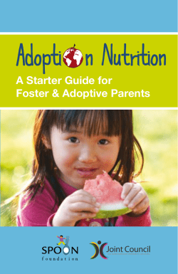 Adoption Nutrition - Starter Guide for Foster and Adoptive Parents