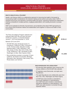 health in all policies state-level legislation 2012-2016