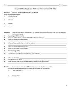 Chapter 19 Reading Guide &ndash;Politics and Economics (1968