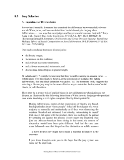 8.3 Jury Selection - N.C. Defender Manual