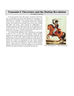 Toussaint L`Ouverture and the Haitian Revolution