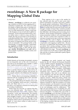 rworldmap: A New R package for Mapping Global