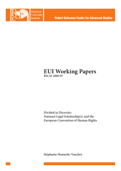 EUI WORKING PAPERS RSCAS 2008/34 - Divided