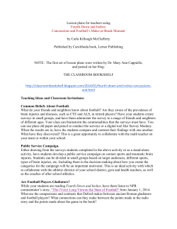 Lesson plans for teachers using Fourth Down and Inches