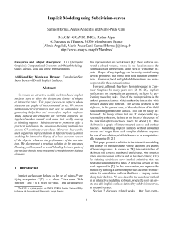 Implicit Modeling using Subdivision