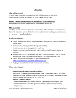 E-Networking What is E-Networking?