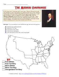 The Missouri Compromise