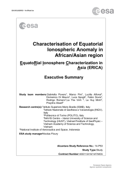Characterisation of Equatorial Ionospheric Anomaly in